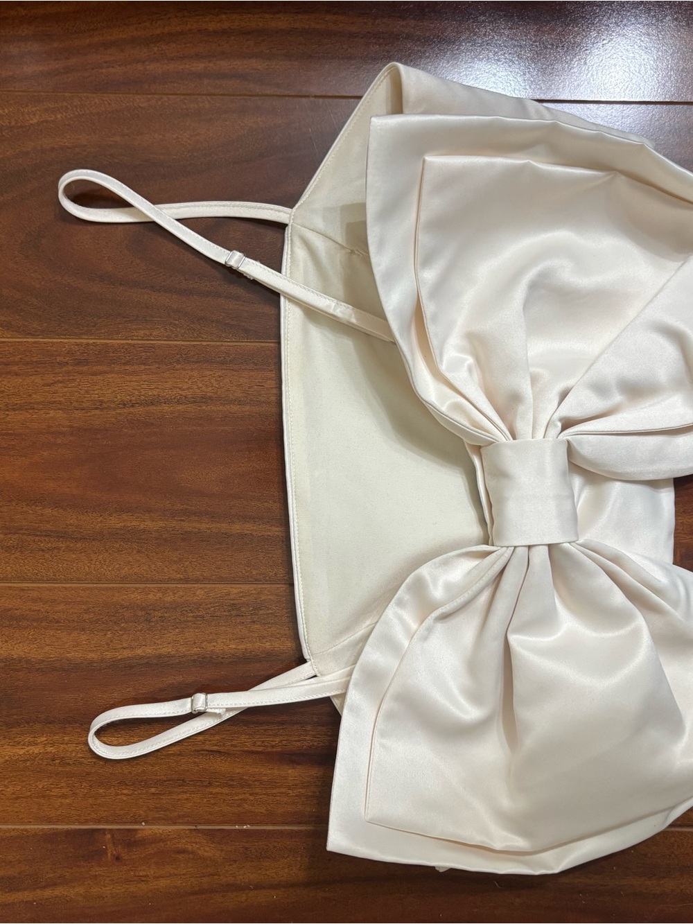 Forever 21 Bow Crop Top Satin